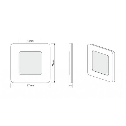 LDST DI-01-B-BZ12 - LED oświetlenie schodowe DIANA LED/1,2W/230V białe 6500K