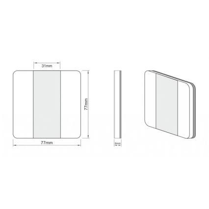 LDST DU-01-SZ-BC10 - Oprawa schodowa DUO 10xLED/1,2W/230V