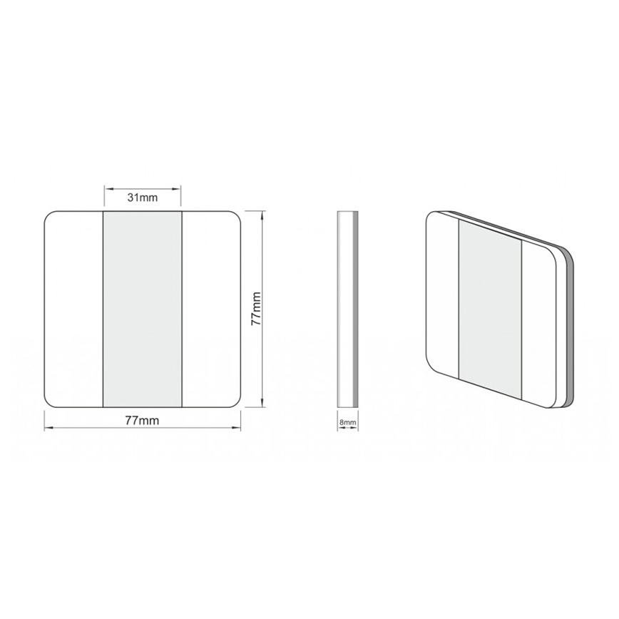 LDST DU-01-SZ-BC8 - Oprawa schodowa DUO 10xLED/1,2W/230V