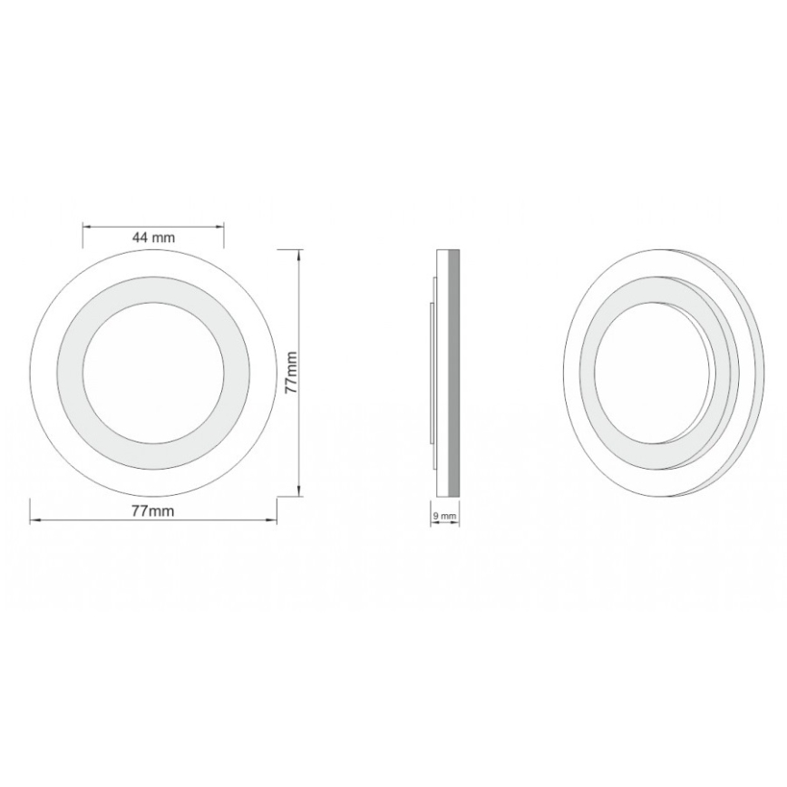 LDST LI-01-B-BZ8 - LED Oświetenie schodowe LILI 8xLED/1,2W/230V bialy 6500K