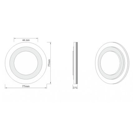 LDST LI-01-SZ-BC8 - LED Oświetenie schodowe LILI 8xLED/1,2W/230V zloty 3500K