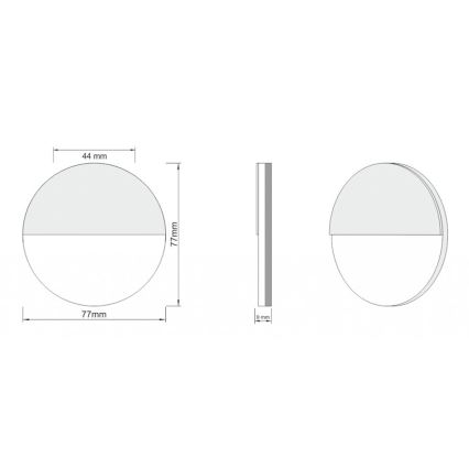 LDST RO-01-CB-BC4 - Oprawa schodowa ROBIN 4xLED/1,2W/230V