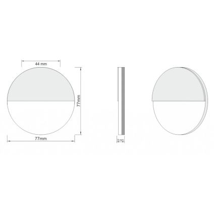LDST RO-01-SC-BC4 - LED Oświetenie schodowe ROBIN 4xLED/1,2W/230V czarny matowy