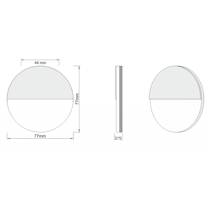 LDST RO-01-SC-BC4 - LED Oświetenie schodowe ROBIN 4xLED/1,2W/230V czarny matowy