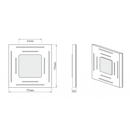 LDST SP-01-SC-BC8 - Oprawa schodowa SPACE 8xLED/1,2W/230V