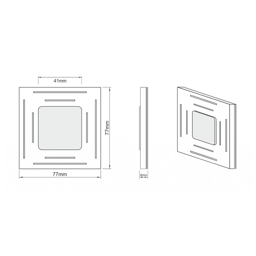 LDST SP-01-SC-BC8 - Oprawa schodowa SPACE 8xLED/1,2W/230V