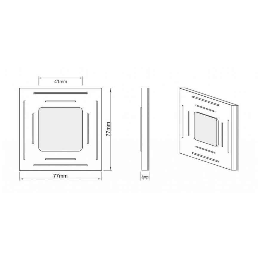 LDST SP-01-SS-BC8 - Oprawa schodowa SPACE 8xLED/1,2W/230V