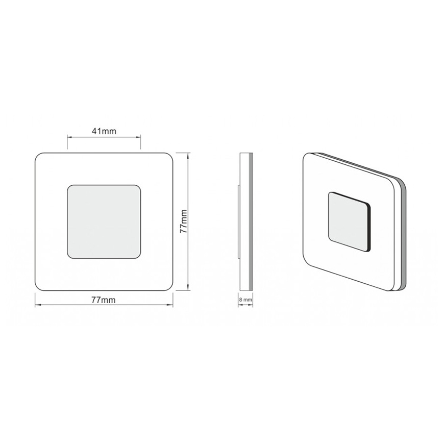 LDST SW-01-CB-BC8 - Oprawa schodowa SWIFT 8xLED/1,2W/230V