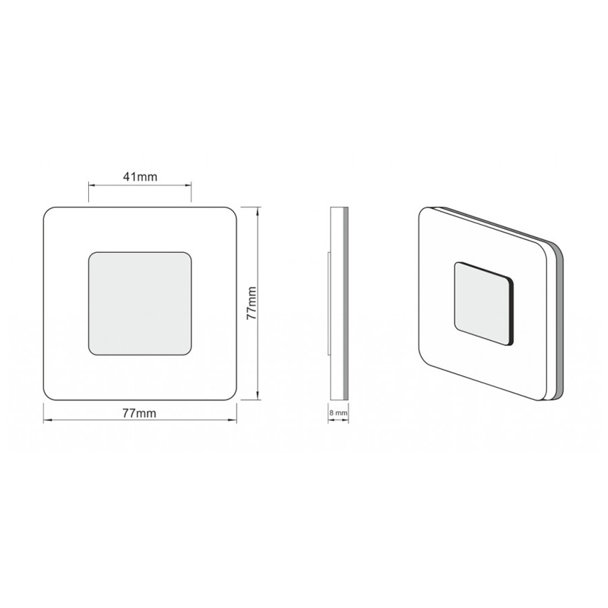 LDST SW-01-SS-BC8 - Oprawa schodowa SWIFT 8xLED/1,2W/230V
