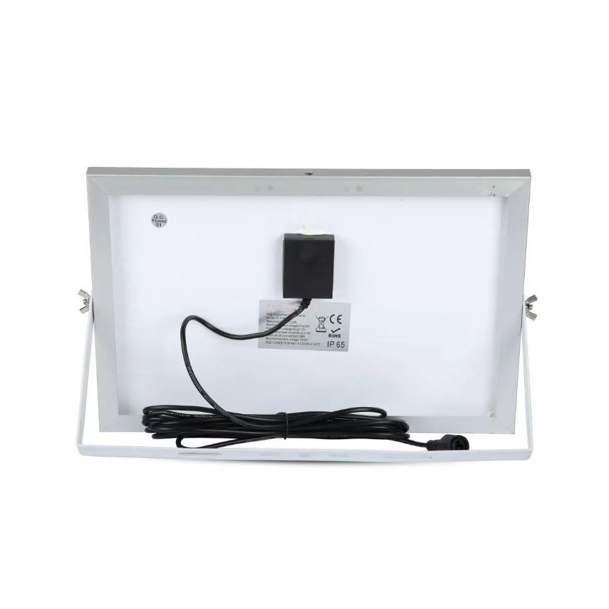 Regulowany jasem solarny reflektor LED/12W/3,2V 6000K IP65 5000 mAh + pilot zdalnego sterowania