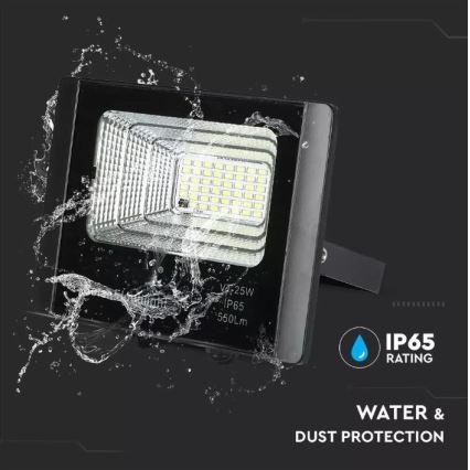 Regulowany jasem solarny reflektor LED/12W/3,2V 6000K IP65 5000 mAh + pilot zdalnego sterowania