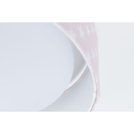 LED Regulowane oświetlenie sufitowe dla dzieci SMART GALAXY KIDS LED/24W/230V 3000-6500K gwiazdki różowo-białe + pilot do zdalnego sterowania