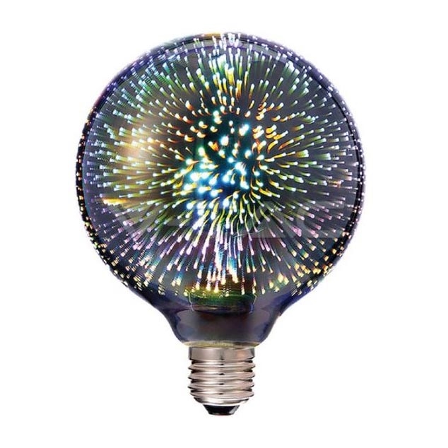 LED 3D Dekoracyjna żarówka FILAMENT G125 E27/3W/230V 3000K