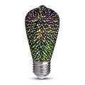 LED 3D Żarówka dekoracyjna FILAMENT ST64 E27/3W/230V 3000K