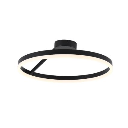 LED Stmívatelný přisazený lustr LED/40W/230V 3000-6500K černá + dálkové ovládání