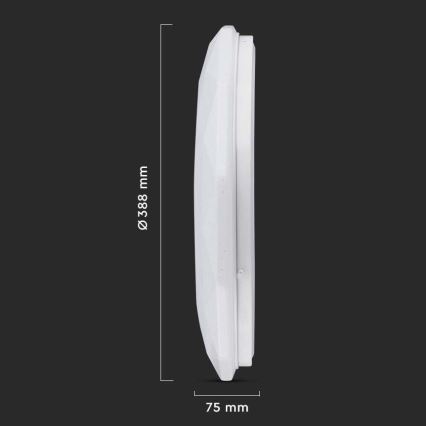 LED Regulowane oświetlenie sufitowe LED/40W/230V 3000K/4000K/6500K śr. 38,8 cm + pilot do zdalnego sterowania