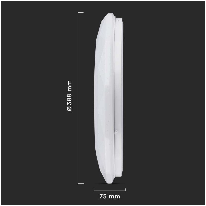 LED Regulowane oświetlenie sufitowe LED/40W/230V 3000K/4000K/6500K śr. 38,8 cm + pilot do zdalnego sterowania