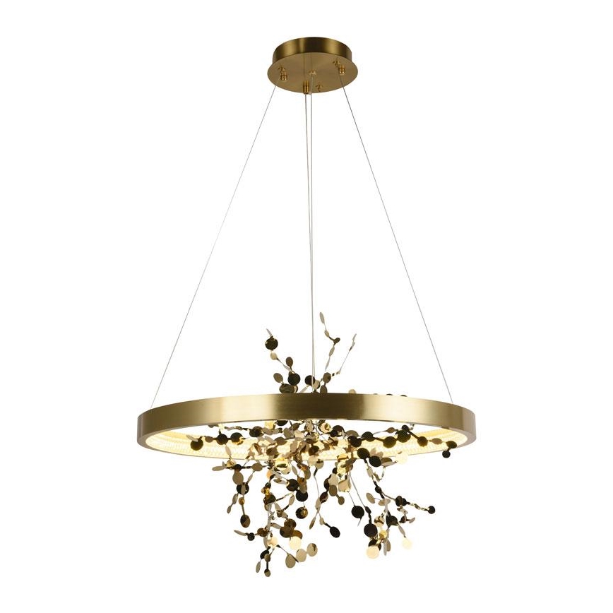 Lampa sufitowa LED ściemnialna na linkach LED/40W/230V 3000-6500K złota + pilot do zdalnego sterowania