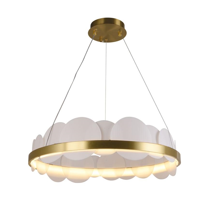 Lampa sufitowa LED ściemnialna na linkach LED/40W/230V 3000-6500K złota + pilot do zdalnego sterowania