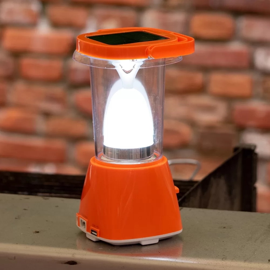 LED Ściemnialna akumulatorowa lampa solarna z funkcją power banku LED/230V 710 błyszcz. 1600 mAh