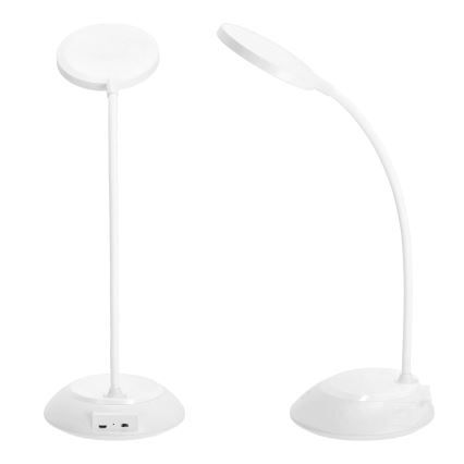LED Akumulatorowa ściemnialna lampa stołowa VISUA LED/5W/5V 3000-5000K 1200 mAh biała