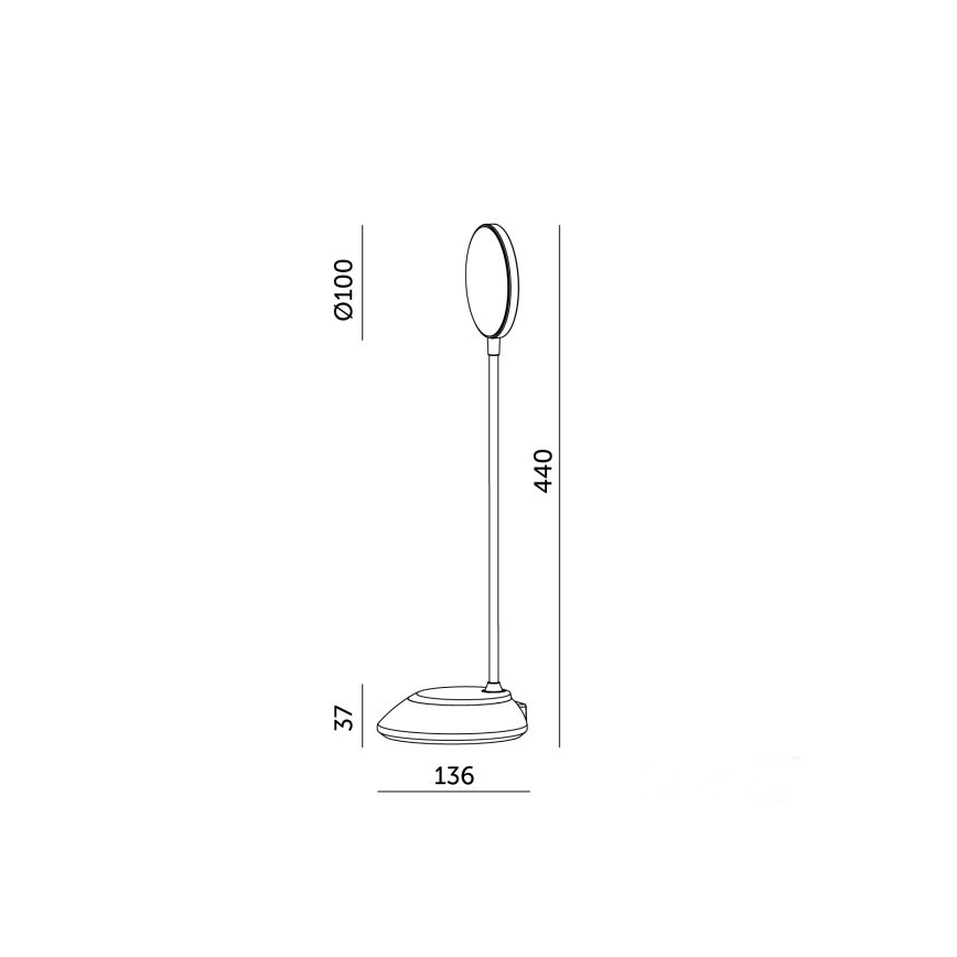 LED Akumulatorowa ściemnialna lampa stołowa VISUA LED/5W/5V 3000-5000K 1200 mAh biała