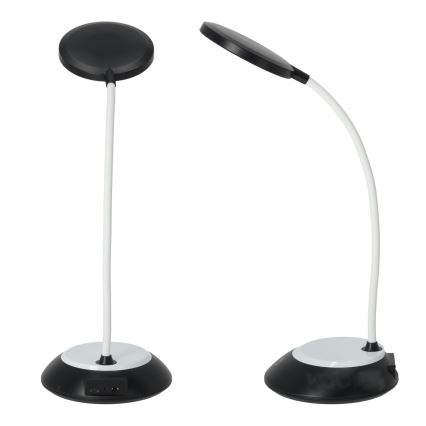 LED Akumulatorowa ściemnialna lampa stołowa VISUA LED/5W/5V 3000-5000K 1200 mAh czarna