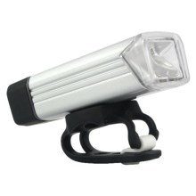 LED Akumulatorowa lampka rowerowa LED/5W/3,7V IPX4 1200 mAh srebrna