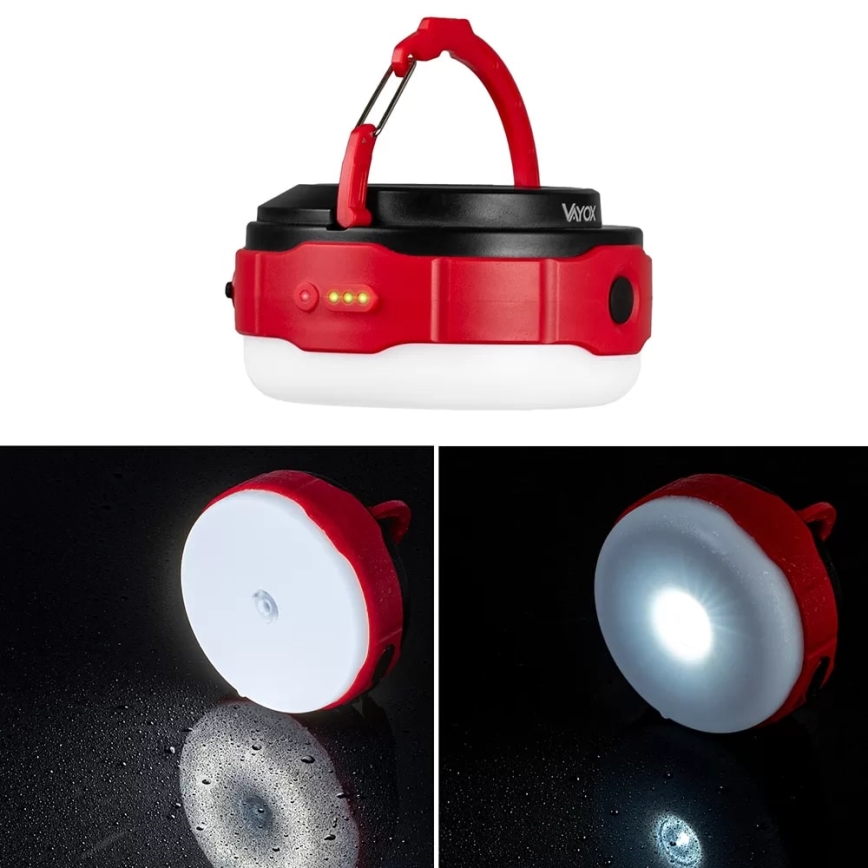 LED Ściemnialna akumulatorowa latarka solarna z funkcją power banku LED/3W/5V 3000/4000/6500K IPX6 500 błyszcz. 2000 mAh