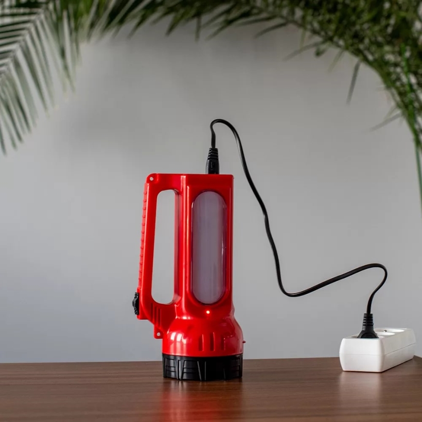 LED akumulatorowa latarka solarna LED/7W/230V 400 błyszcz. 3200 mAh