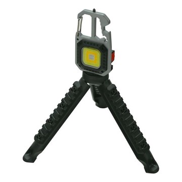 LED Akumulatorowa wielofunkcyjna latarka ze stojakiem LED/USB-C 400 mAh