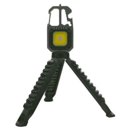 LED Akumulatorowa wielofunkcyjna latarka ze stojakiem LED/USB-C 400 mAh
