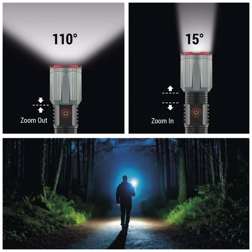 LED akumulatorowa żelazna latarka LED/5V 3000 błyszcz. 5000 mAh IP43