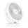 LED akumulatorowy stołowy wentylator z oświetleniem LED LED/3W/5V USB 2400 mAh biały