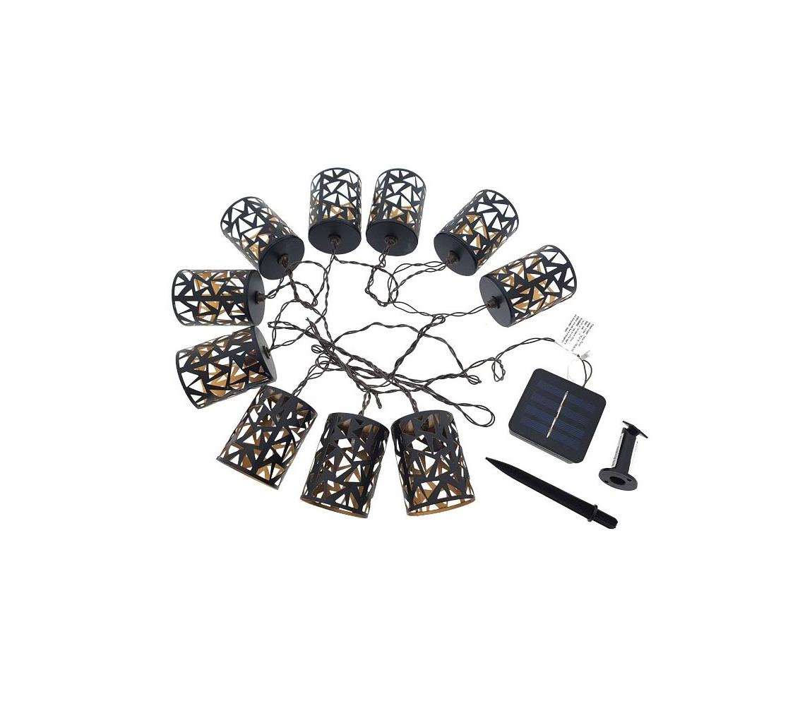 LED Łańcuch solarny 10xE12/3,65m IP44 ciepła biel