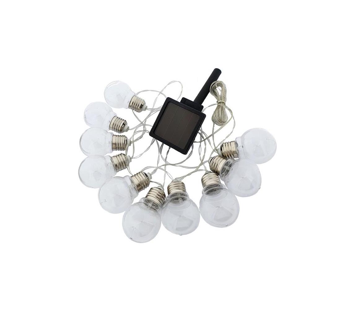 LED Łańcuch solarny 10xLED/2m IP44 ciepła biel