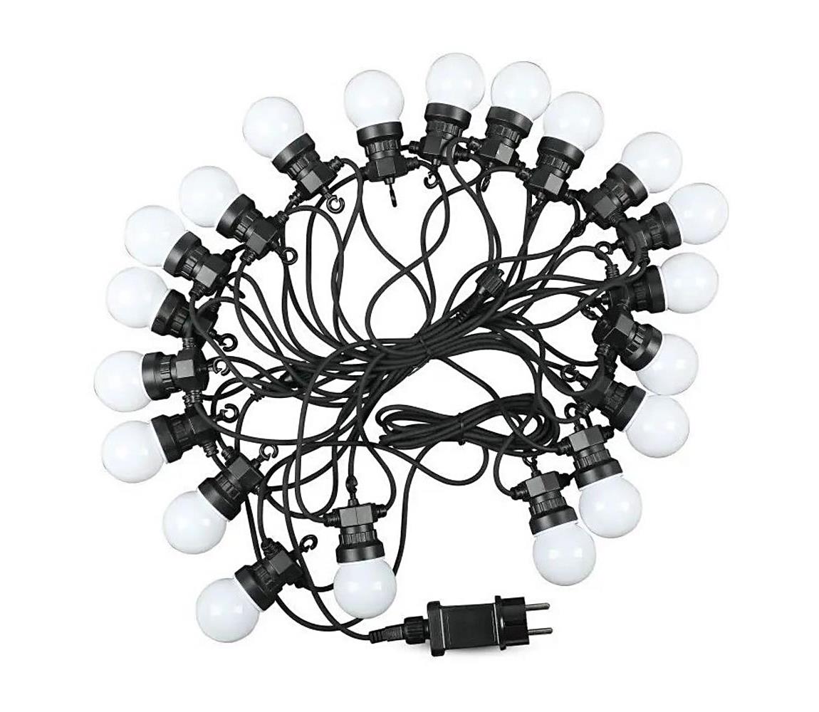 LED Łańcuch zewnętrzny STRING 10m 20xLED/0,5W/230V IP44 6000K