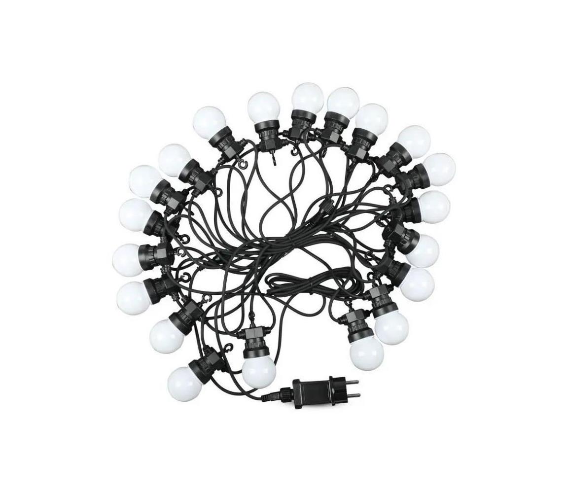 LED Łańcuch zewnętrzny STRING 10m 20xLED/0,5W/24/230V 3000K IP44