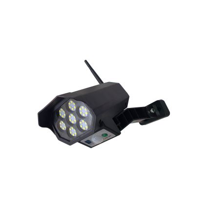 LED Atrapa kamery solarnej z czujnikiem LED/3,7V 1200 mAh IP44 czarny + zdalne sterowanie