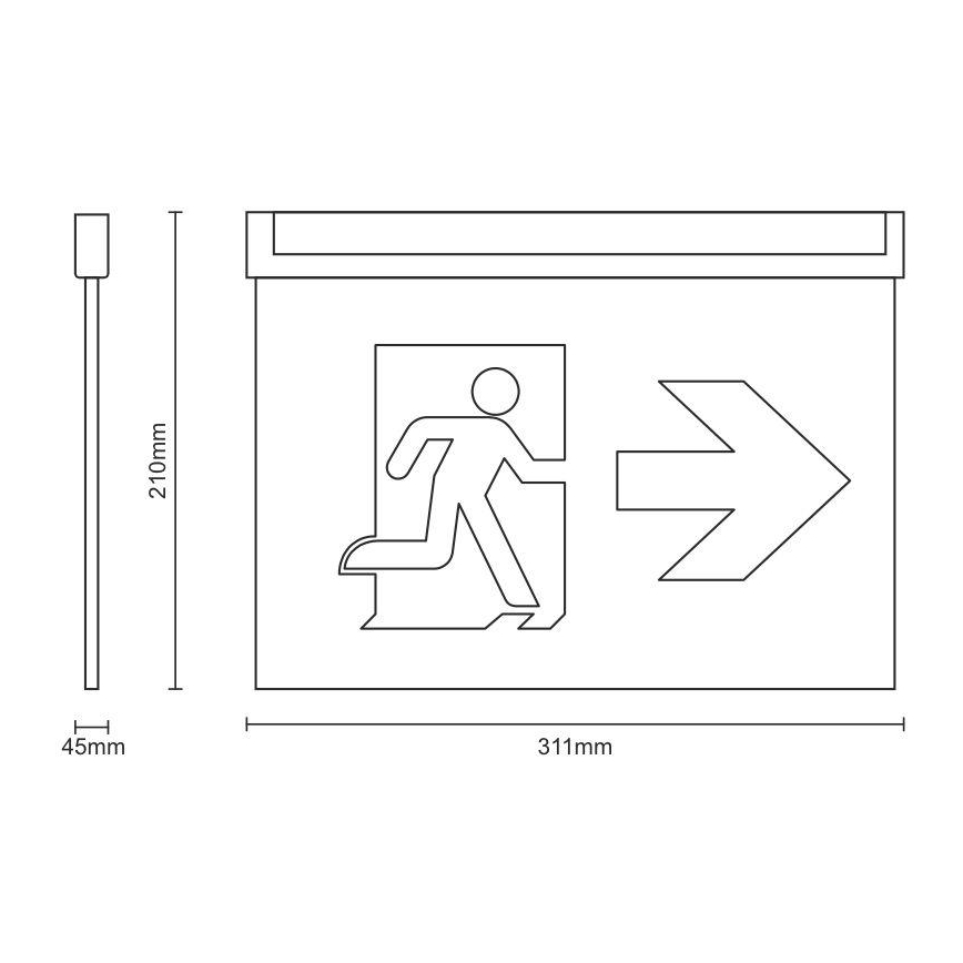 LED Awaryjna lampa LED/2W/230V 6000K 1500 mAh