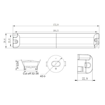 LED Awaryjna oprawa wpuszczana GATRION LED/1W/230V 6000K