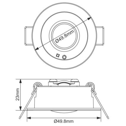 LED Awaryjna oprawa wpuszczana LED/1,2W/230V 6000K