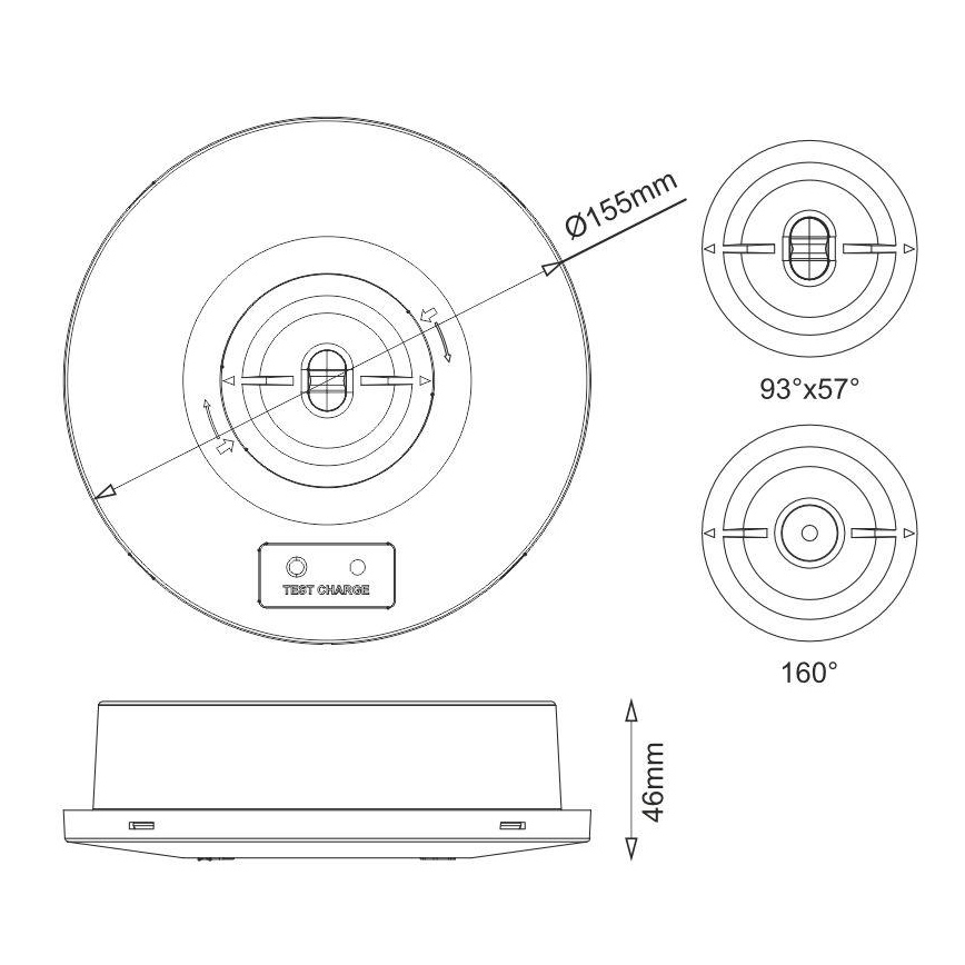 LED Awaryjne oświetlenie LED/2W/230V 6000K IP65 3200 mAh