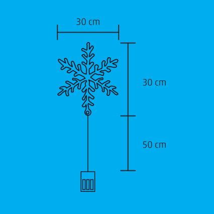 LED Bożonarodzeniowa dekoracja okienna 16xLED/3xAA ciepła biel