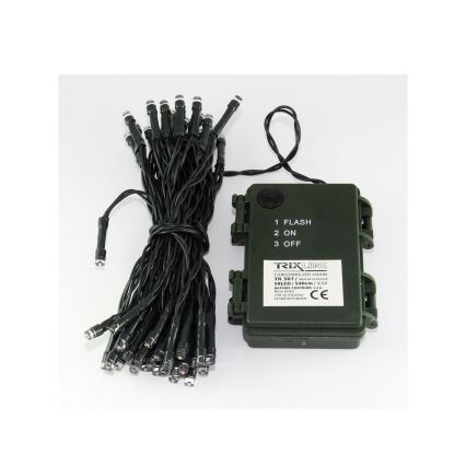 LED Bożonarodzeniowy łańcuch zewnętrzny 50xLED/2 functions 5,4m IP44 różne kolory