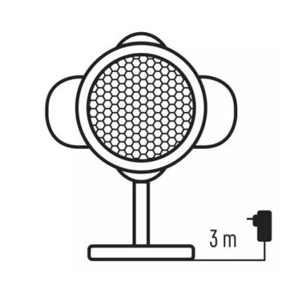 LED Bożonarodzeniowy projektor zewnetrzny LED/3,6W/230V IP44 ciepła/zimna biel