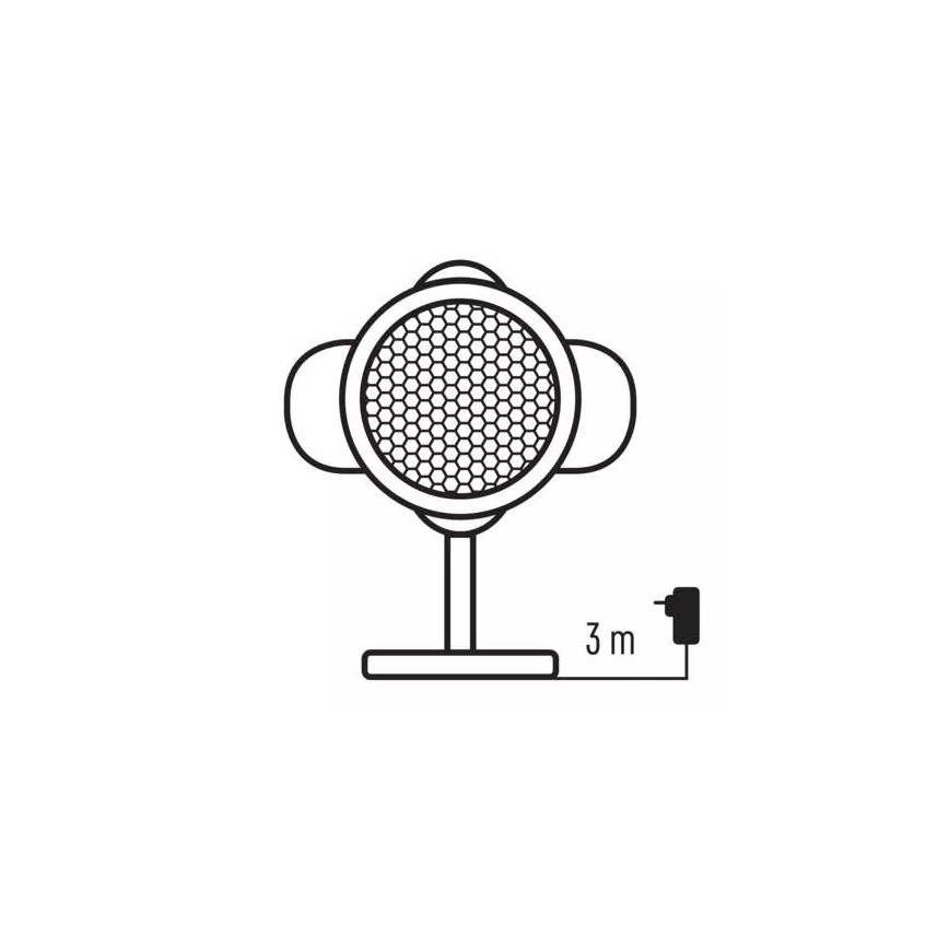 LED Bożonarodzeniowy projektor zewnetrzny LED/3,6W/230V IP44 ciepła/zimna biel