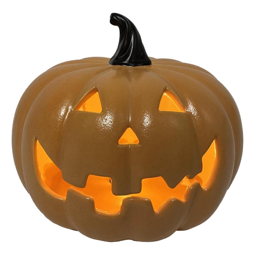 LED Ceramiczna dynia HALLOWEEN LED/3xLR44/ciepła biel