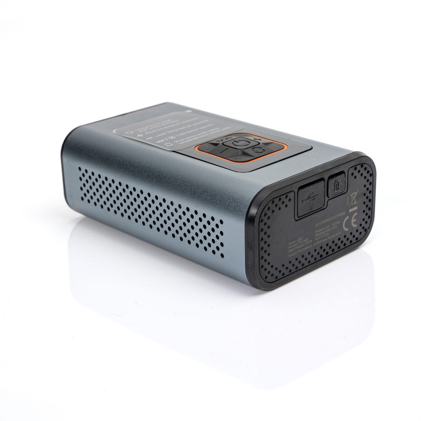 LED Cyfrowy kompresor kieszonkowy 3w1 4000 mAh 5W czarny