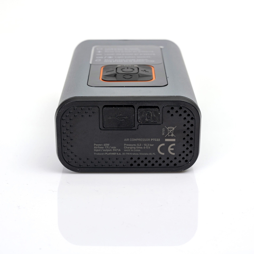 LED Cyfrowy kompresor kieszonkowy 3w1 4000 mAh 5W czarny